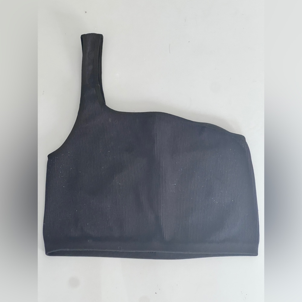 FP Movement by Free People Black One-Shoulder Tank Top